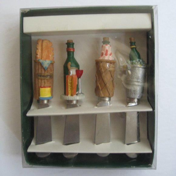 Cardinal Spreadable Gourmet Spreaders Set of 4 Home Collection 4.75" Wine/Cheese - Picture 1 of 16